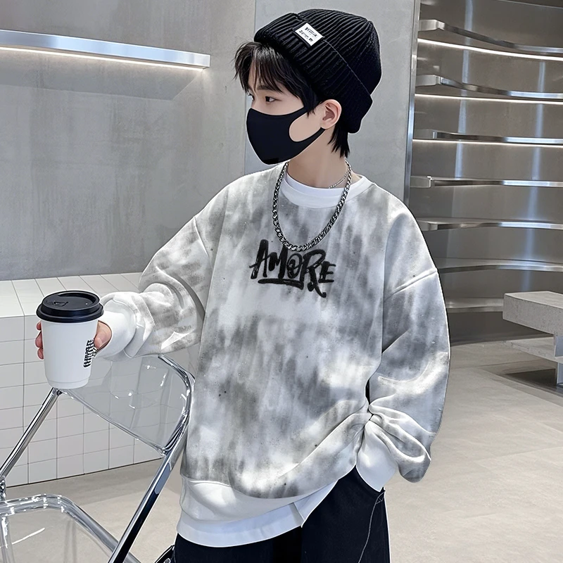 男童春秋装长袖T恤2025新款中大童秋季儿童春秋男孩套头上衣童装~