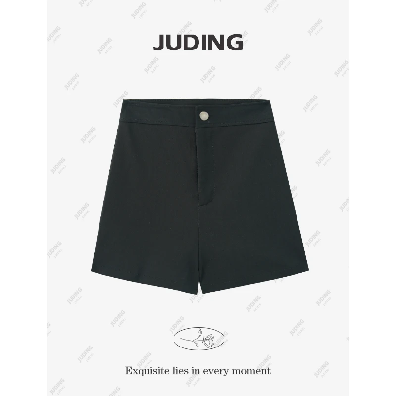 【百搭热裤】2025夏季新款黑色短裤女高腰时尚百搭显瘦裤子5194