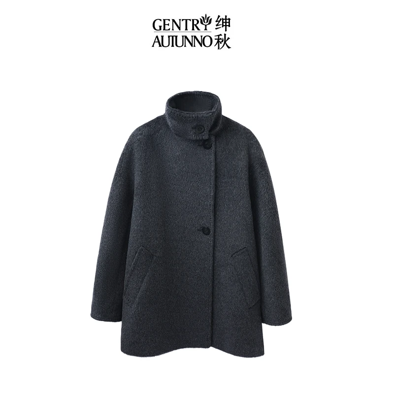 【绅秋高定秘鲁皇室婴驼绒】小禾同款女士秋冬小羊驼绒短款老钱风