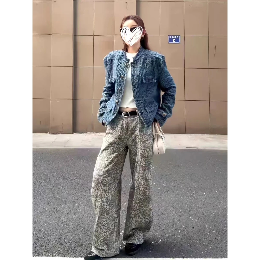 老钱调牛仔外套女款秋季2025新款小香风巨好看的蓝色休闲美式上衣
