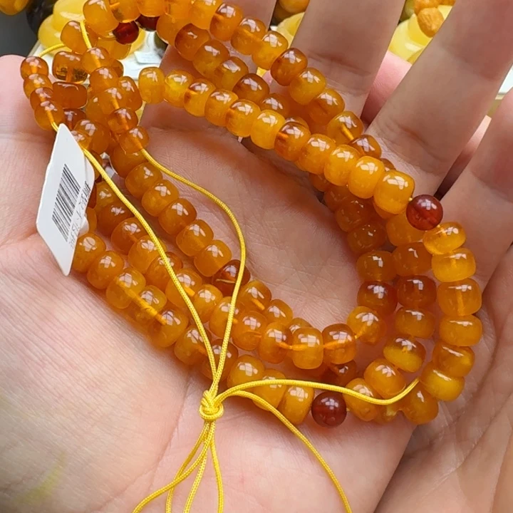 蜜蜡颈饰未镶嵌天然保真假一赔十