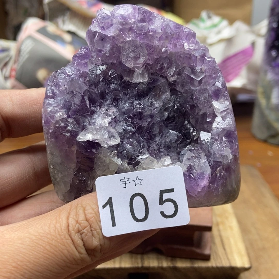紫晶天然水晶摆件未镶嵌