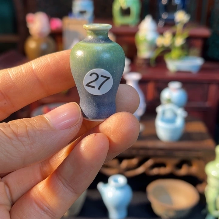 摆件微陶老王迷你花瓶