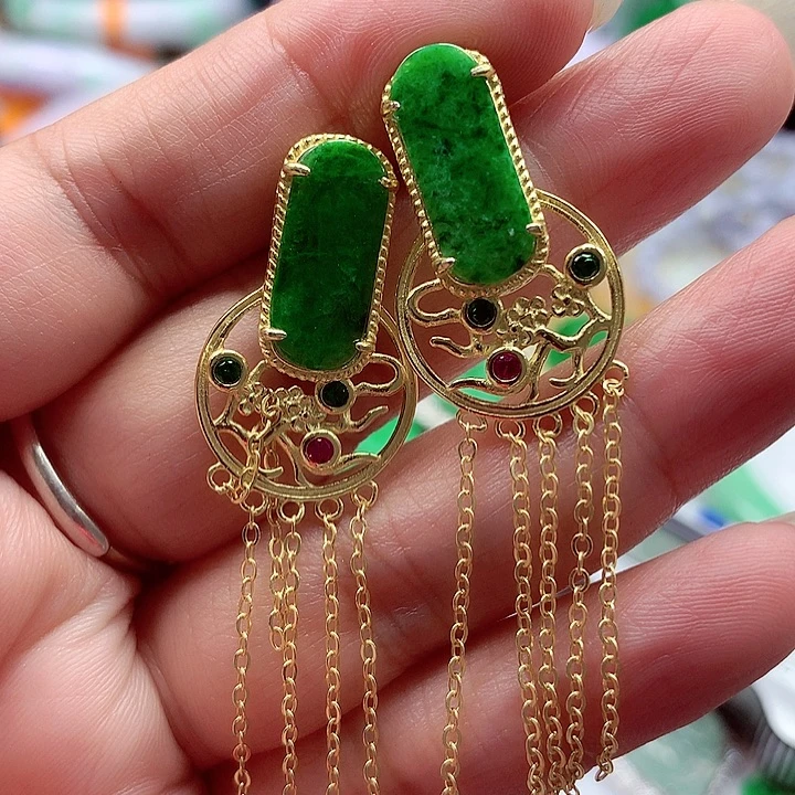 翡翠银S925镶嵌颈饰翡翠