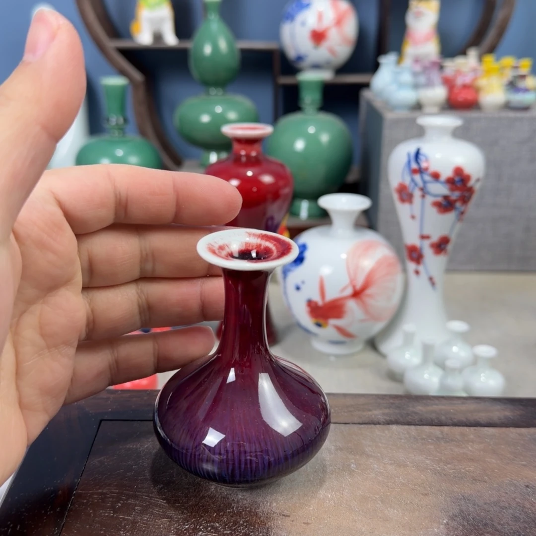 陶瓷手工小花器摆件