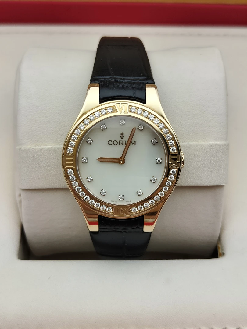 99新 CORUM/昆仑表 【金缘】经典/单表/31mm/原钻