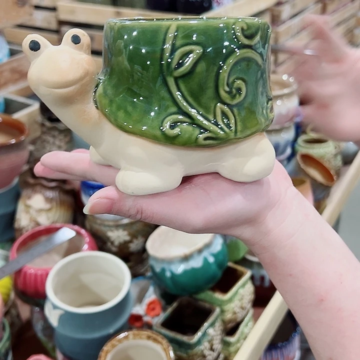 有孔，凑单福利满10元发货陶瓷多肉花盆！