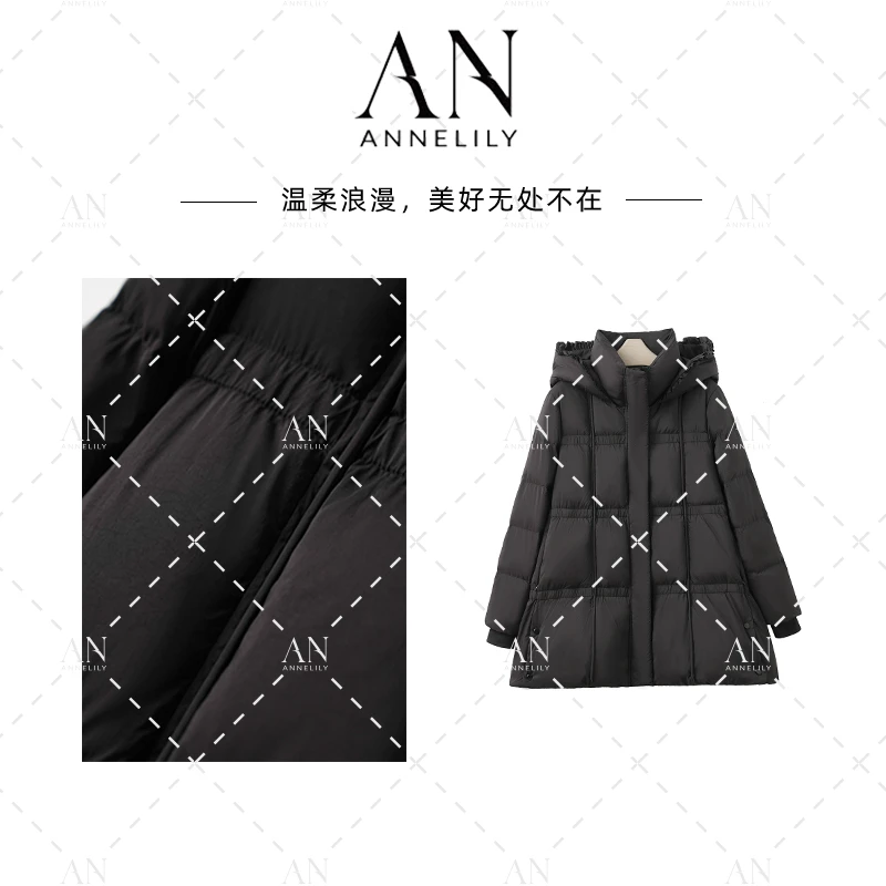 ANNELILY安琪琪【朝露】冬季轻奢重工羽绒服外套AW2511054