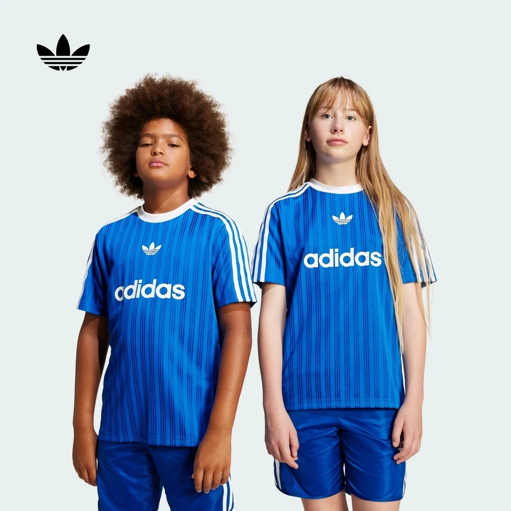 adidas阿迪达斯官方三叶草男女大童圆领宽松短袖T恤 JC7310