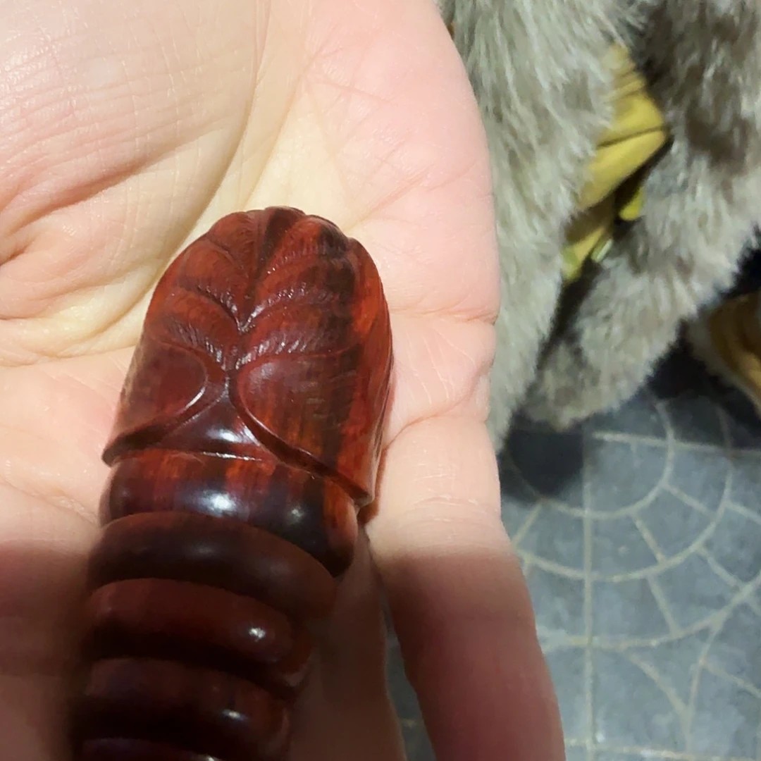 风车木（黑檀木）檀木蚕蛹把件