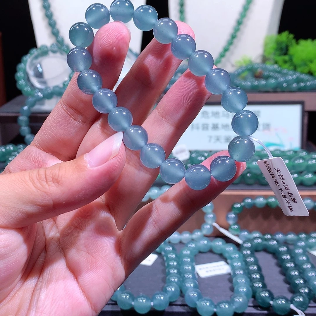 翡翠未镶嵌手链天然a货翡翠手串9.8