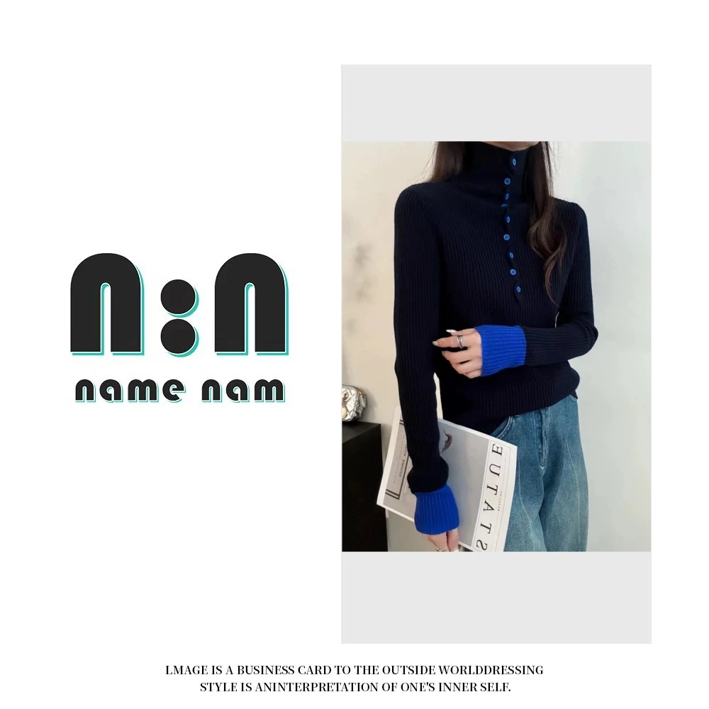 文艺质感风丨秋冬设计师款加厚针织衫上衣女9810