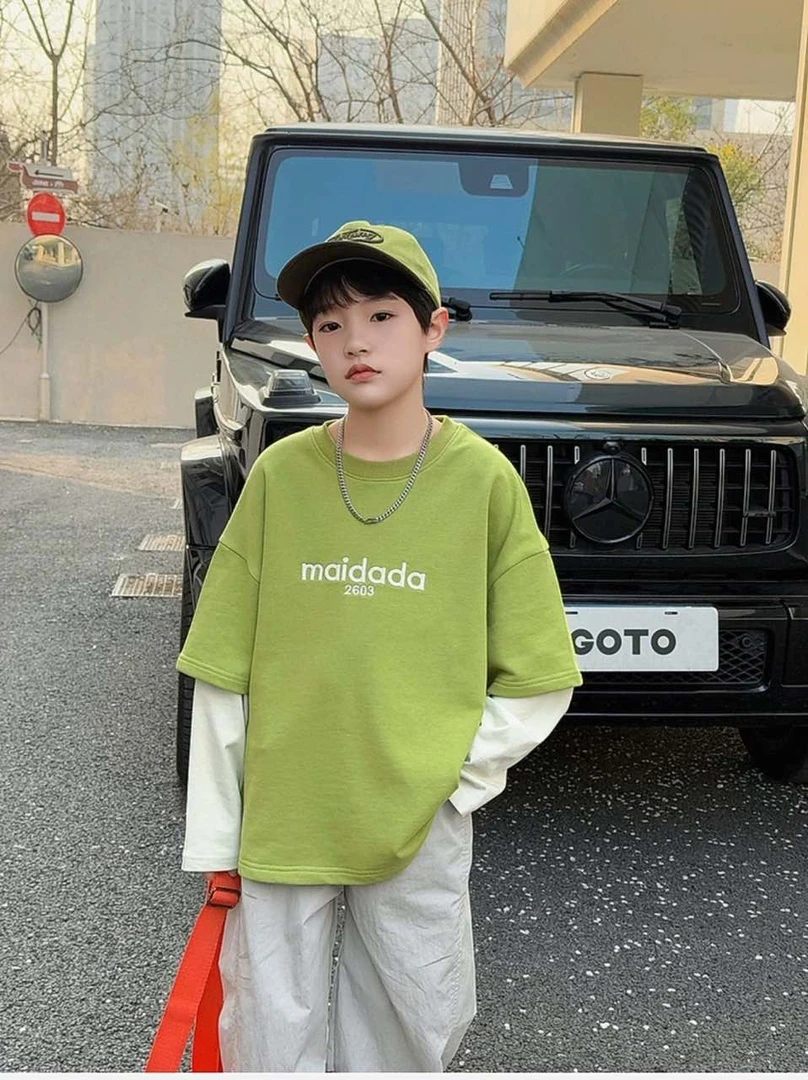（孤品扣号链接）时尚潮流中性款式儿童男童中大童宽松帅气