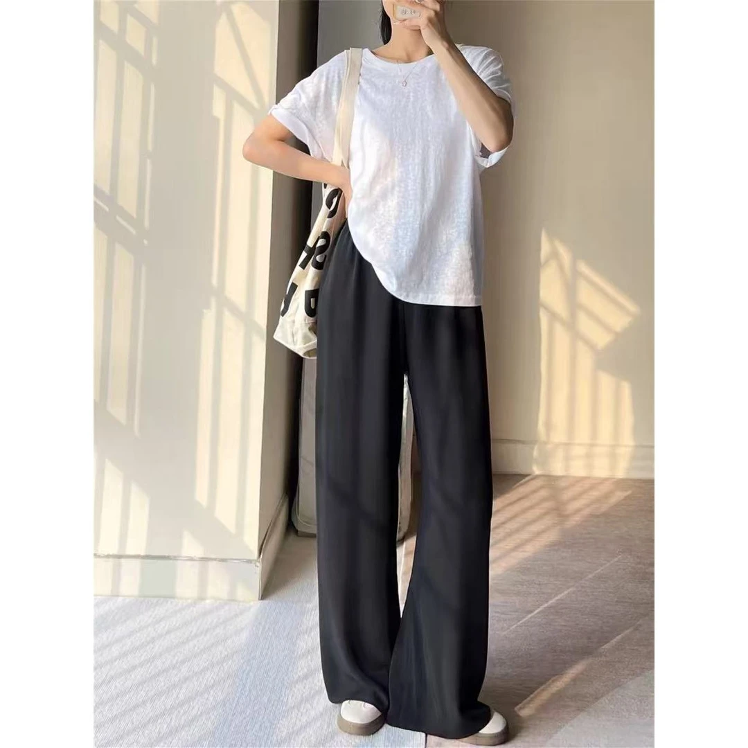 【小巧定制】(窄版西装阔腿裤)XQ2547夏季新款百搭西装阔腿裤