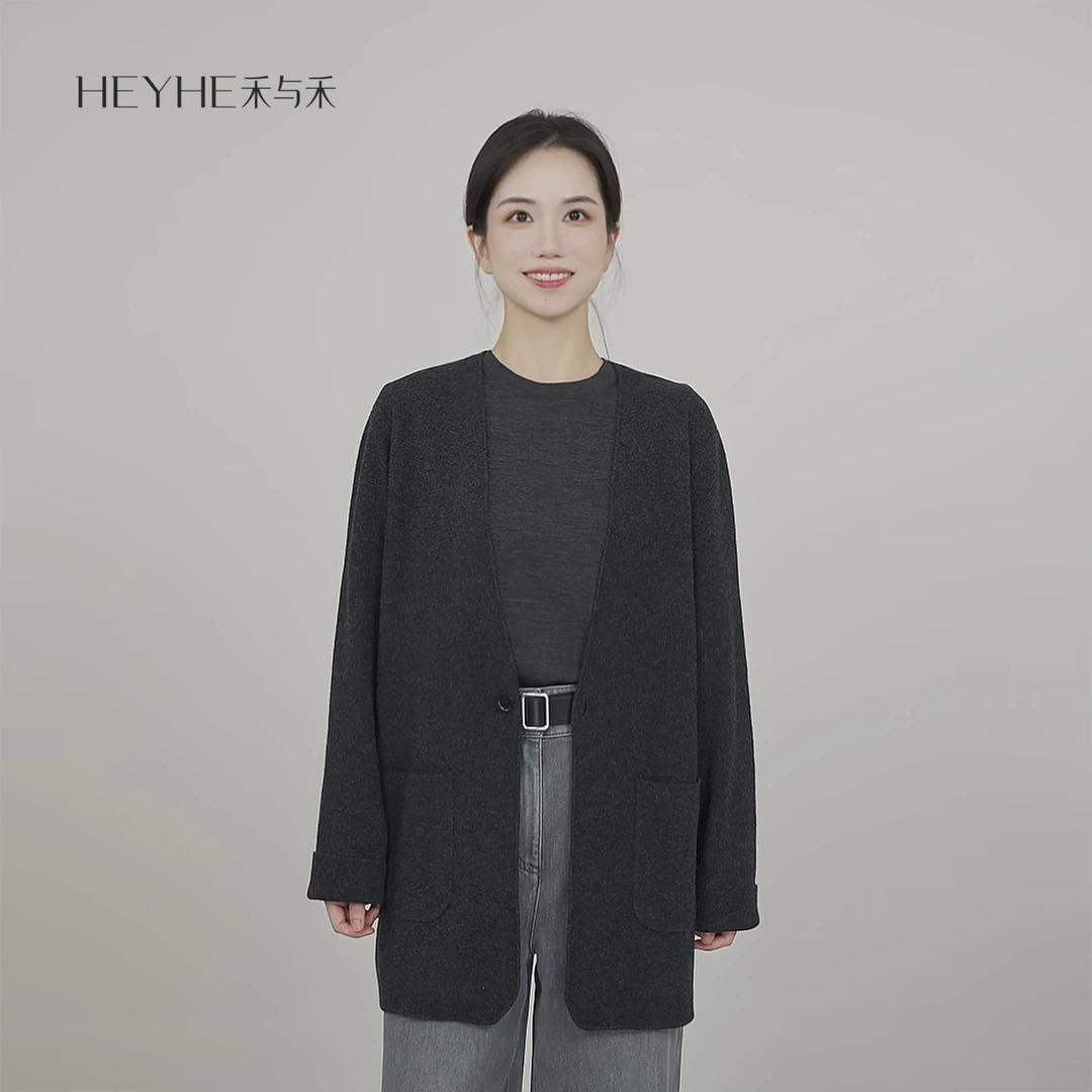 小禾【贵族羊毛】100高支强缩羊毛澳洲美利奴抗皱防缩羊毛上衣外套