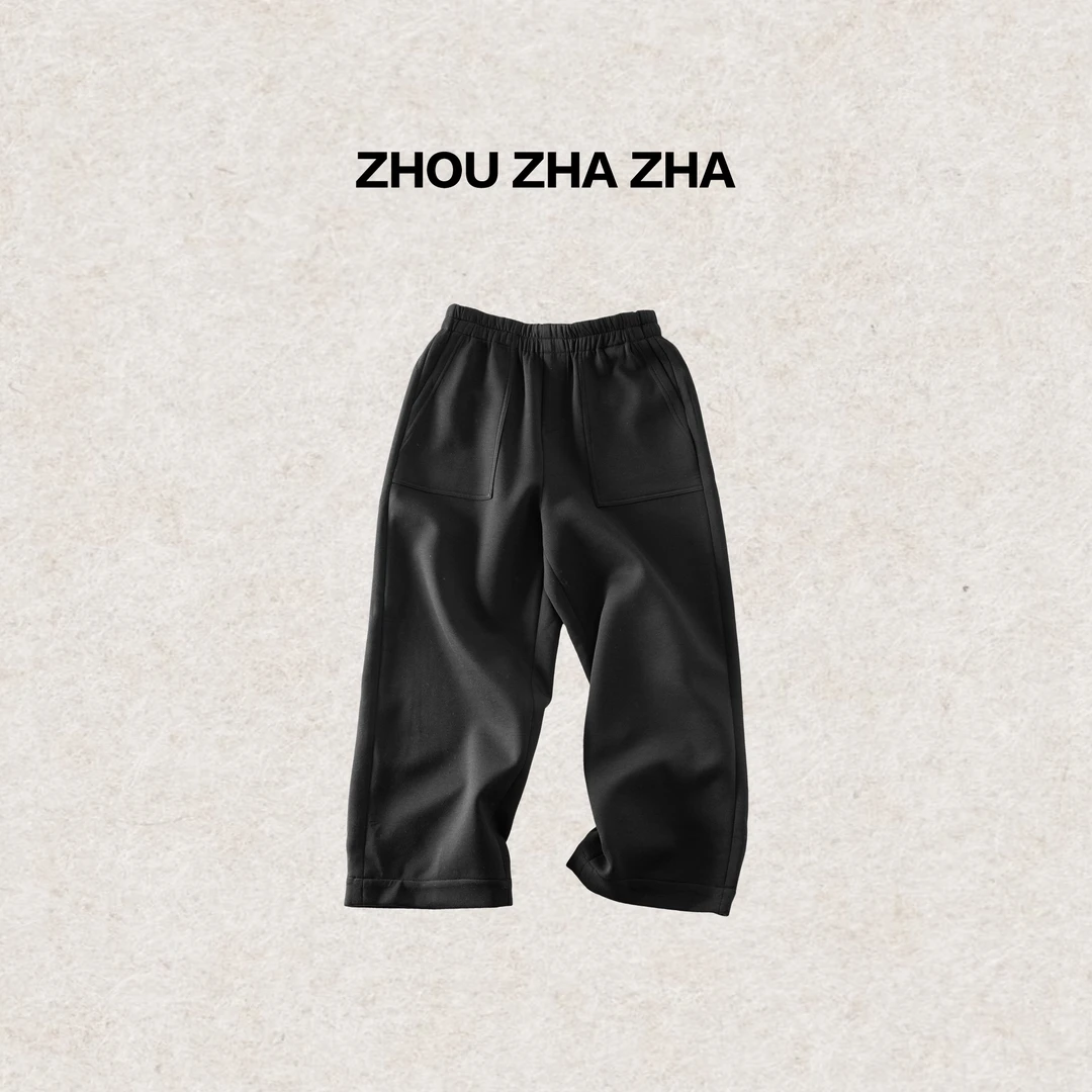 【周炸炸】简约文艺休闲百搭针织运动长裤#250253