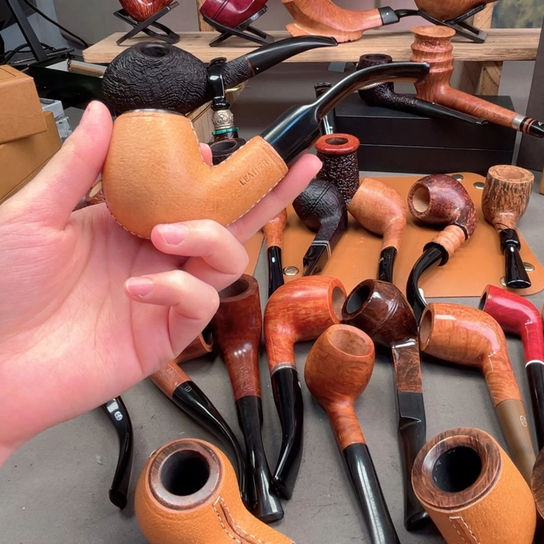 全新烟斗龙骧皮包木