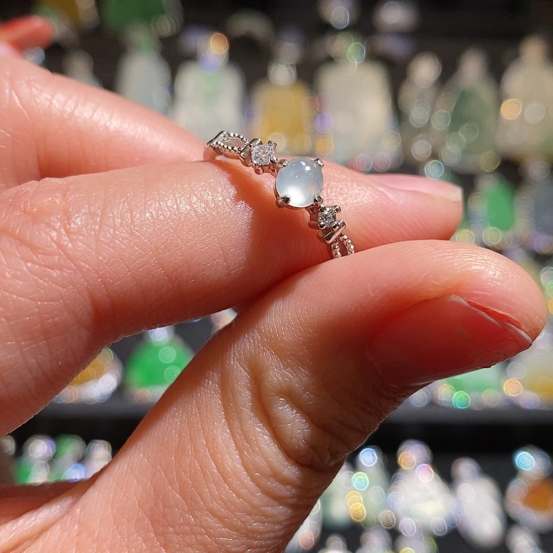 颈饰银S925镶嵌翡翠无*果天然翡翠