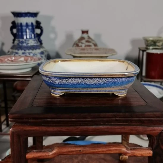 手工手绘釉盆大徳堂