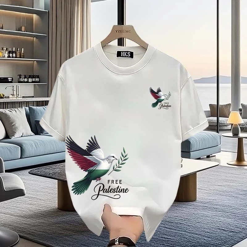 国潮新款重磅纯棉短袖男士夏季创意图休闲圆领修身T恤上衣服ins男