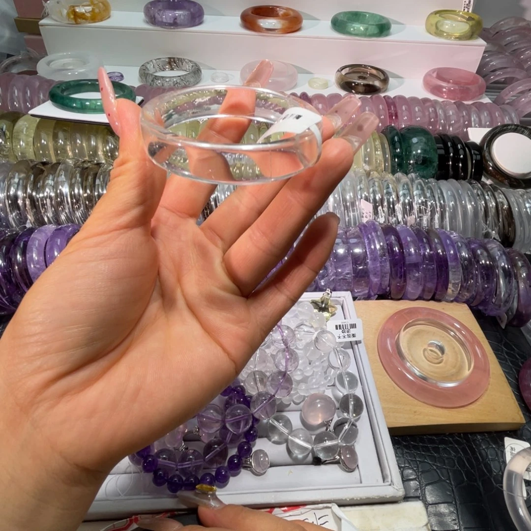 手镯水晶未镶嵌手镯52.9圈口20号