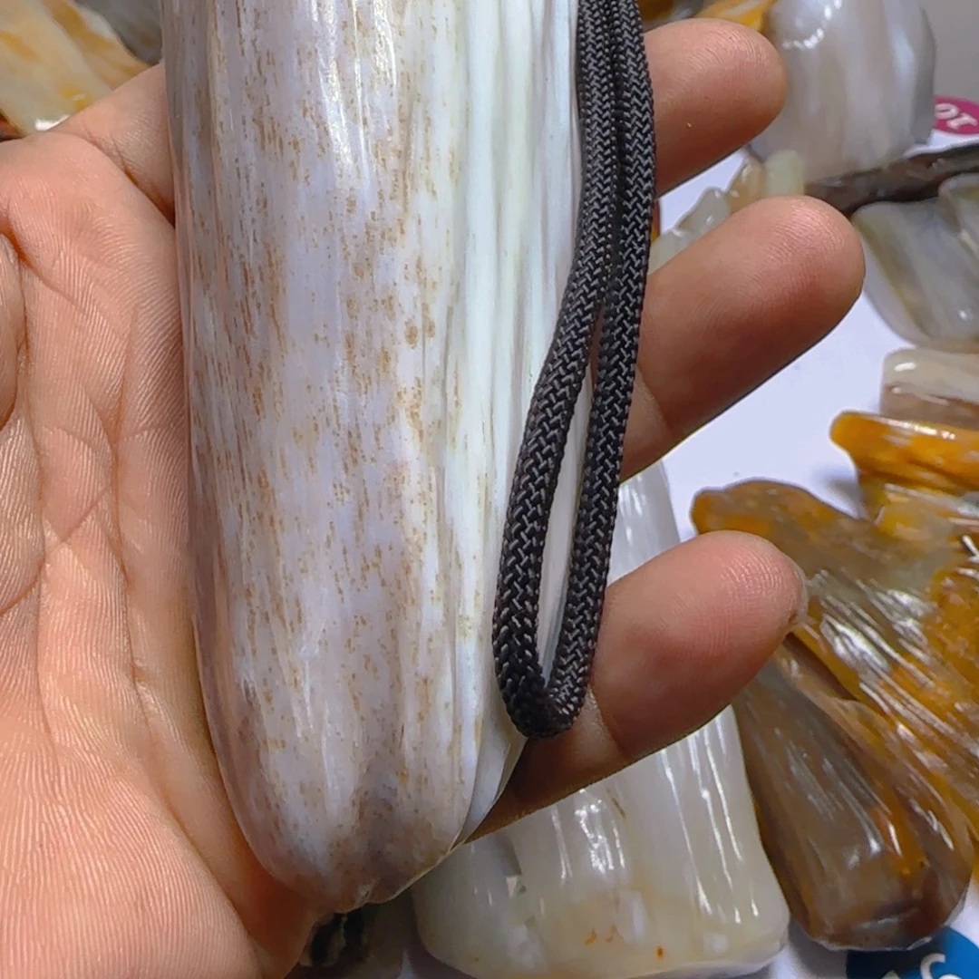 硅化玉未镶嵌手把