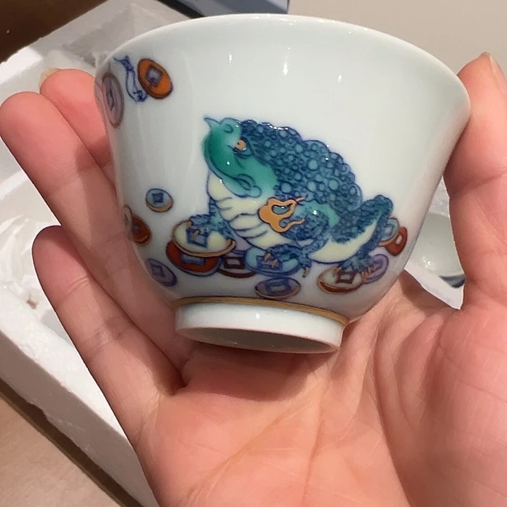 猪*原矿老派斗彩描金