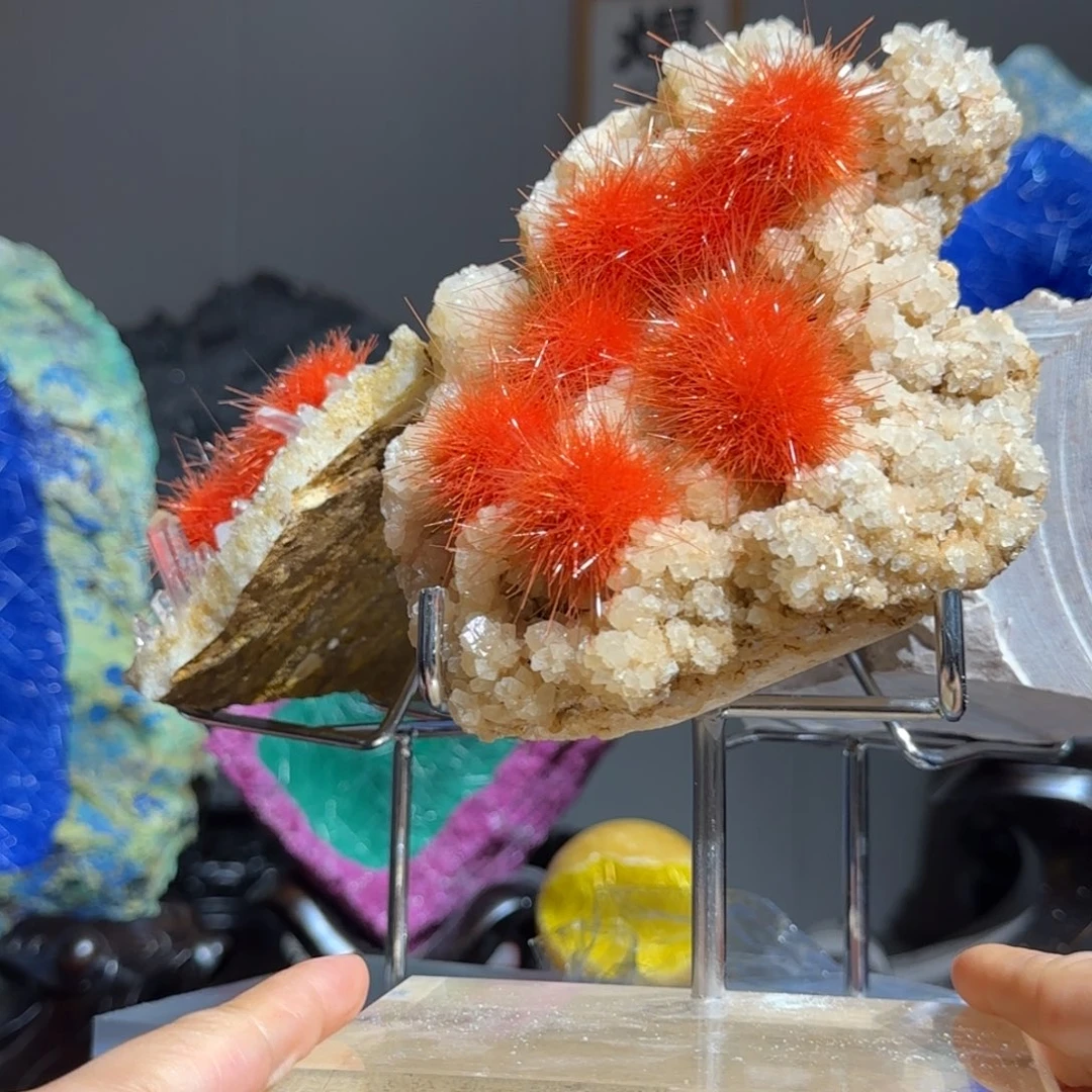 曹***舅原石紫砂矿物晶体摆件