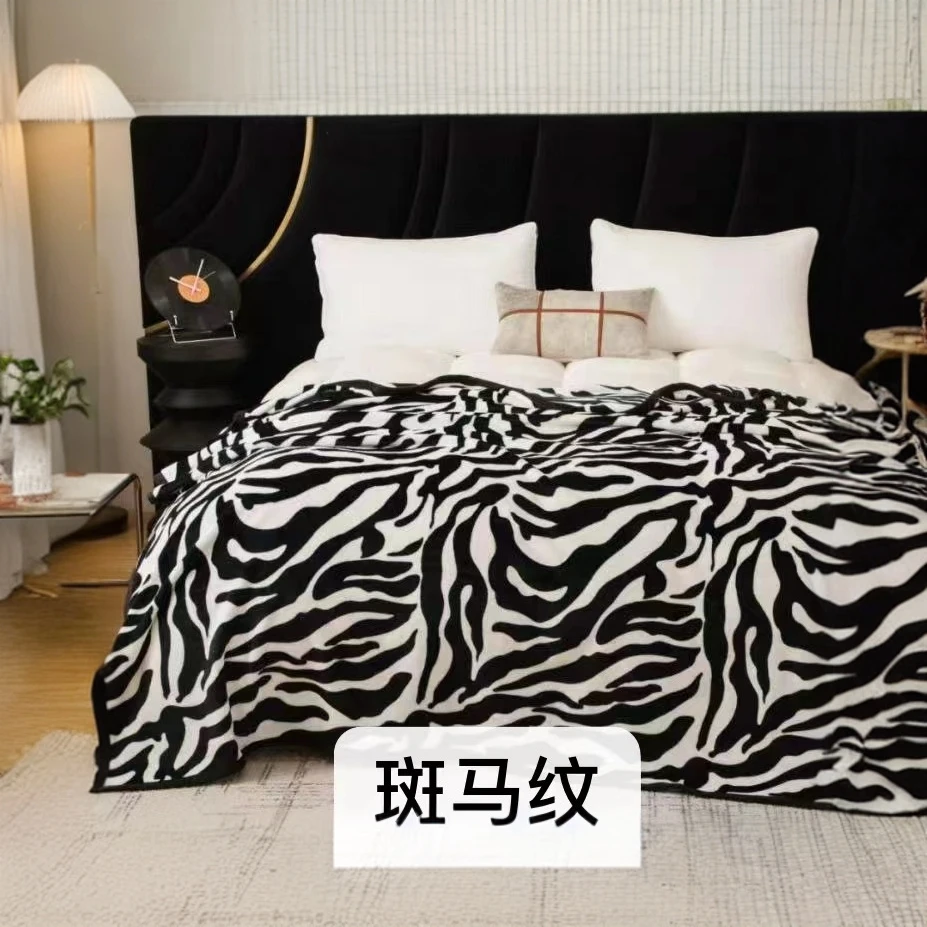 奇益峰新款双面轻奢风绒毯沙发盖毯