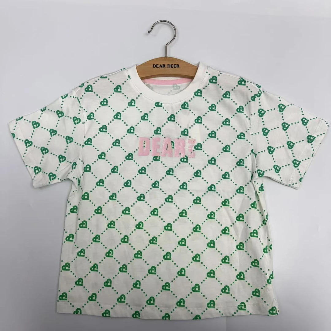 【门店同款】迪迪鹿女大童夏季白色全棉短袖T恤C124222324