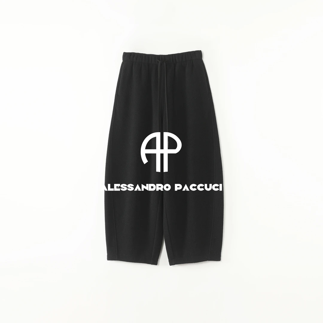 AP洛哥53262KU【企鹅裤/太奶裤】黑标/羊毛+山羊绒松紧腰休闲九分裤