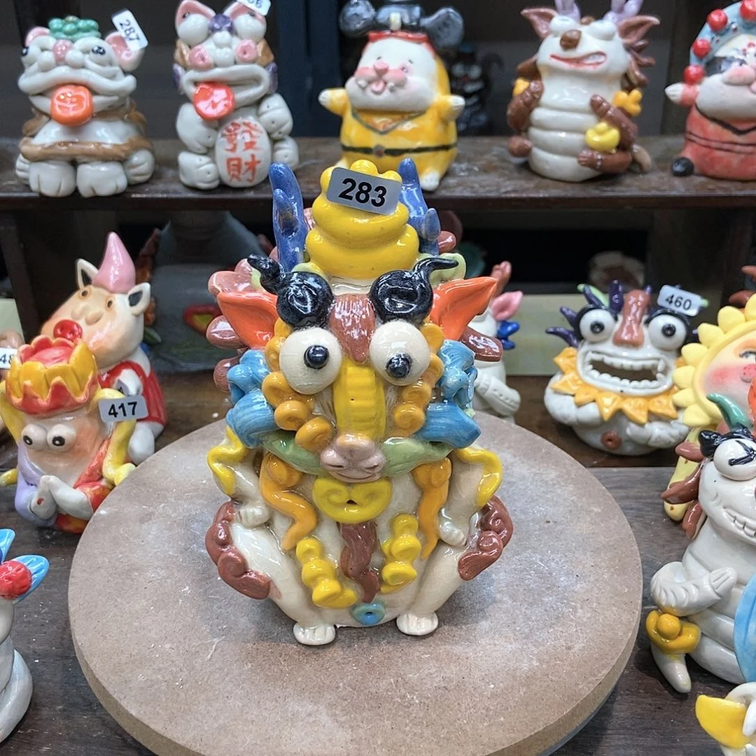 摆件直播间手工陶瓷摆件283