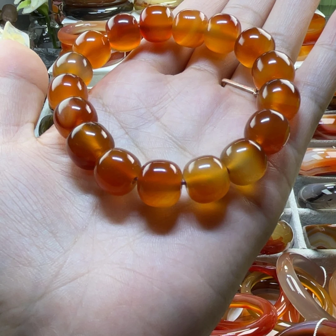 玛瑙/玉髓手链未镶嵌梨*
