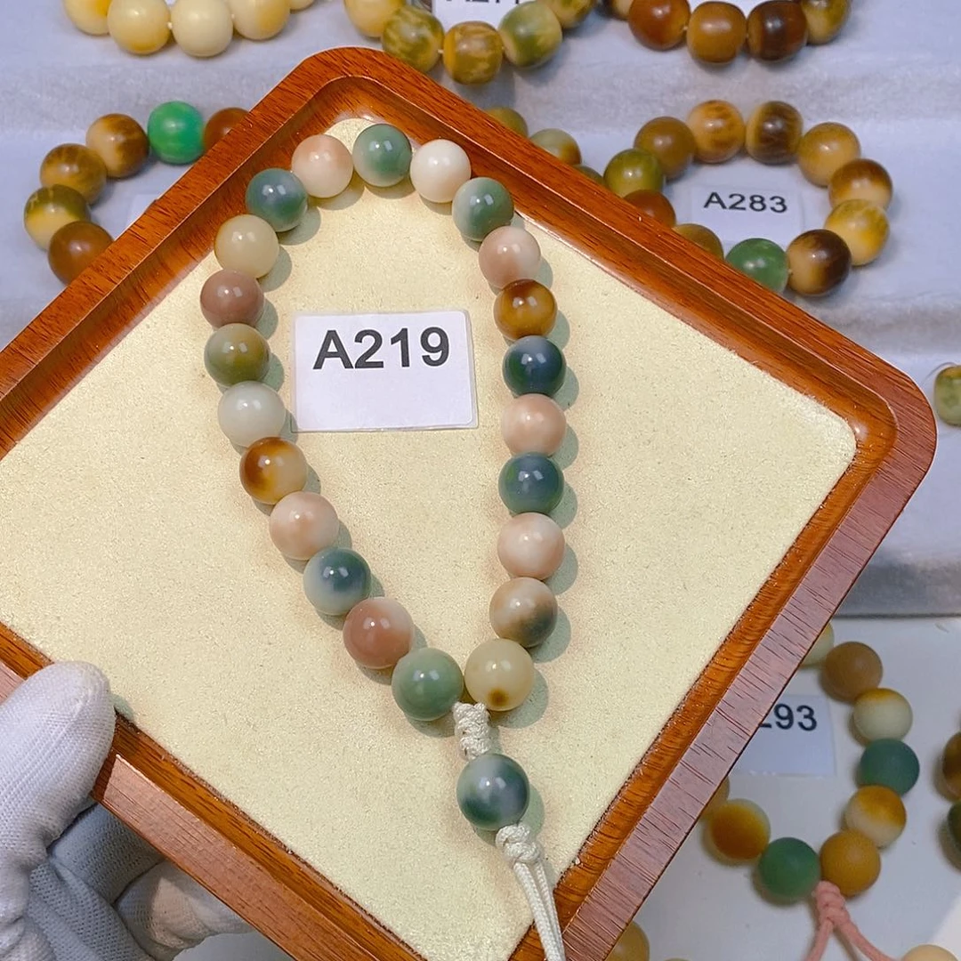 菩提根/象牙果手串花皮圆珠手持14m m