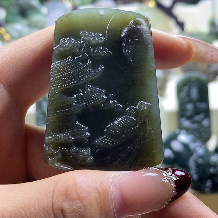 和田玉未镶嵌颈饰