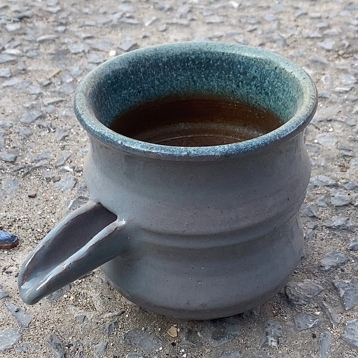 红陶手工小竹节流水罐微瑕