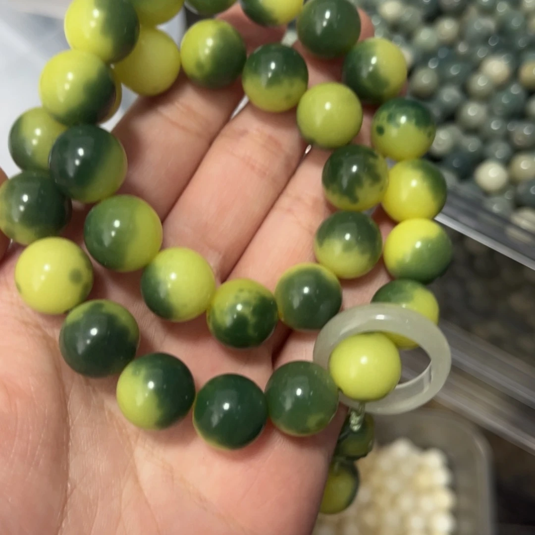 【闪购商品】白玉菩提吊坠z一串绿瑕疵不售后