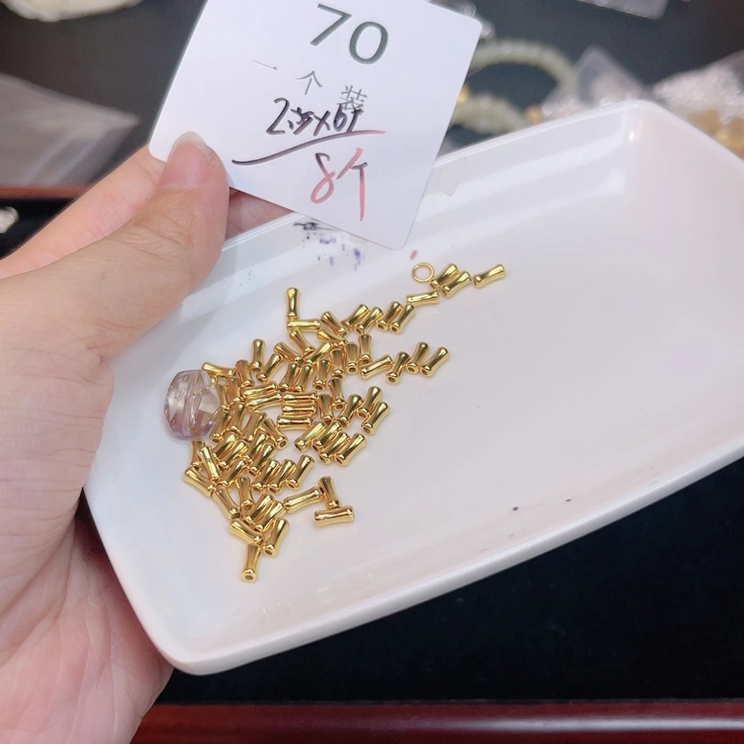 紫晶珠宝半成品银S925镀金镶嵌70