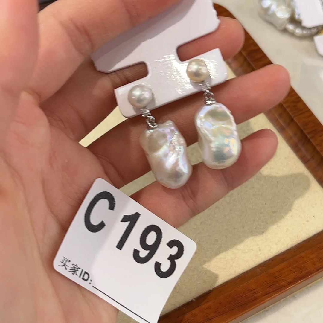 淡水珍珠耳饰合金