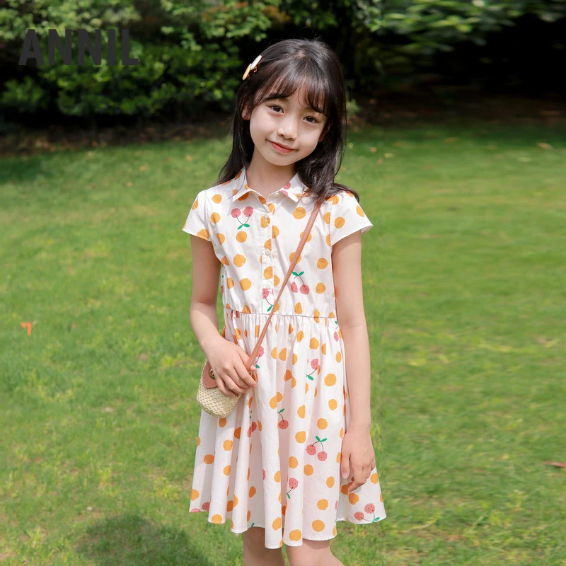 女童短袖连衣裙夏季新款安奈儿童装EG523104