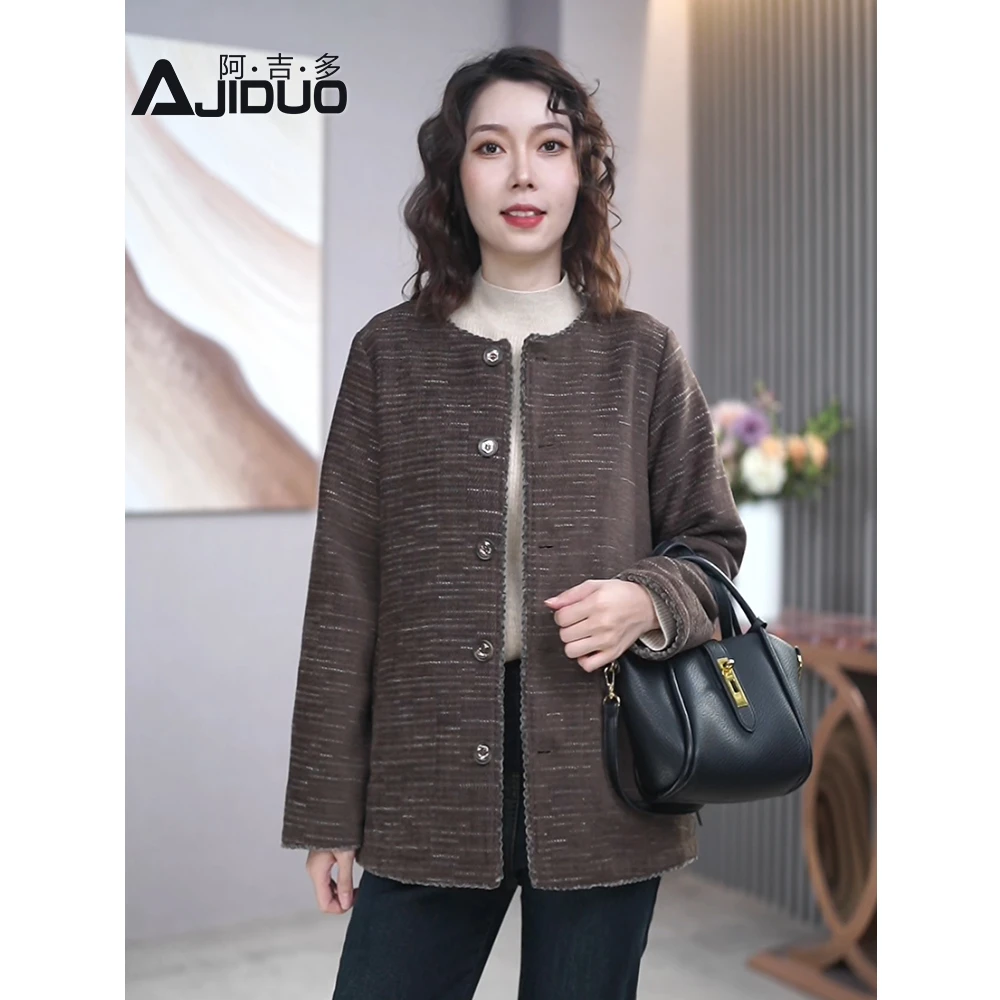 阿吉多A32881小香风夹棉短外套女秋冬新款气质轻奢高级感法式上衣