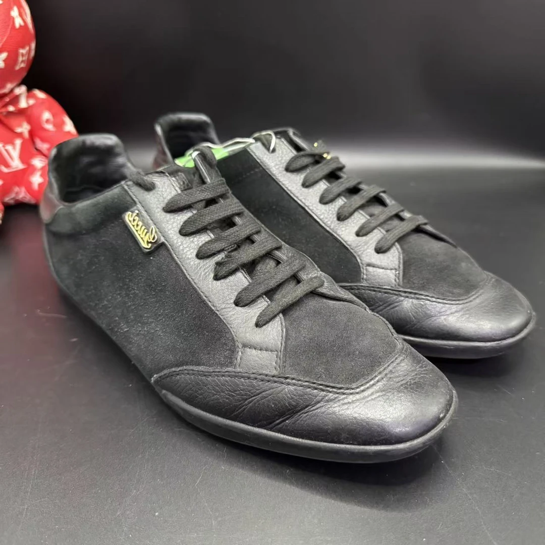 95新 GUCCI/古驰 【JM福利】40欧码男士黑色休闲板鞋jm10