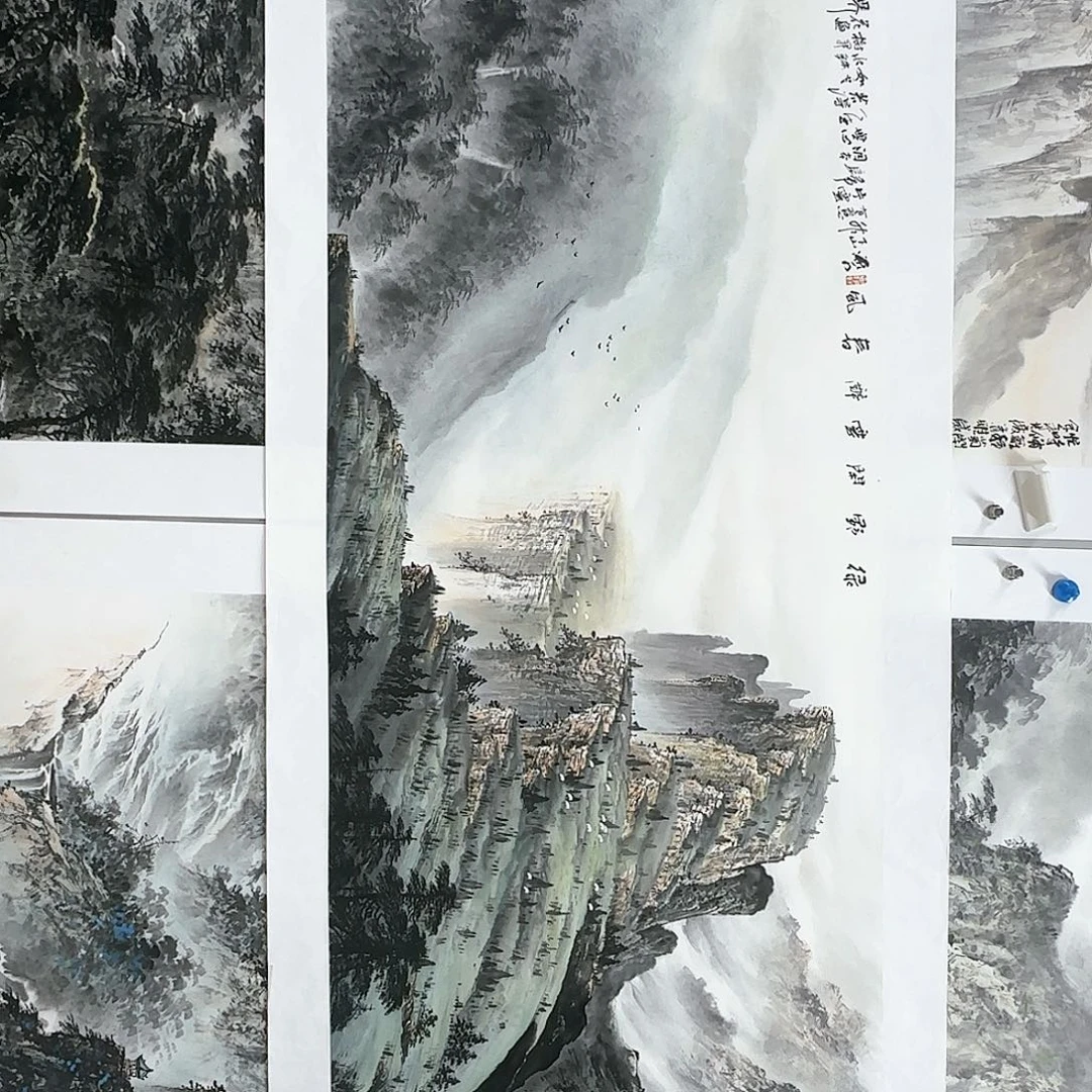 国画陇**南黎俸禄老师作品余款