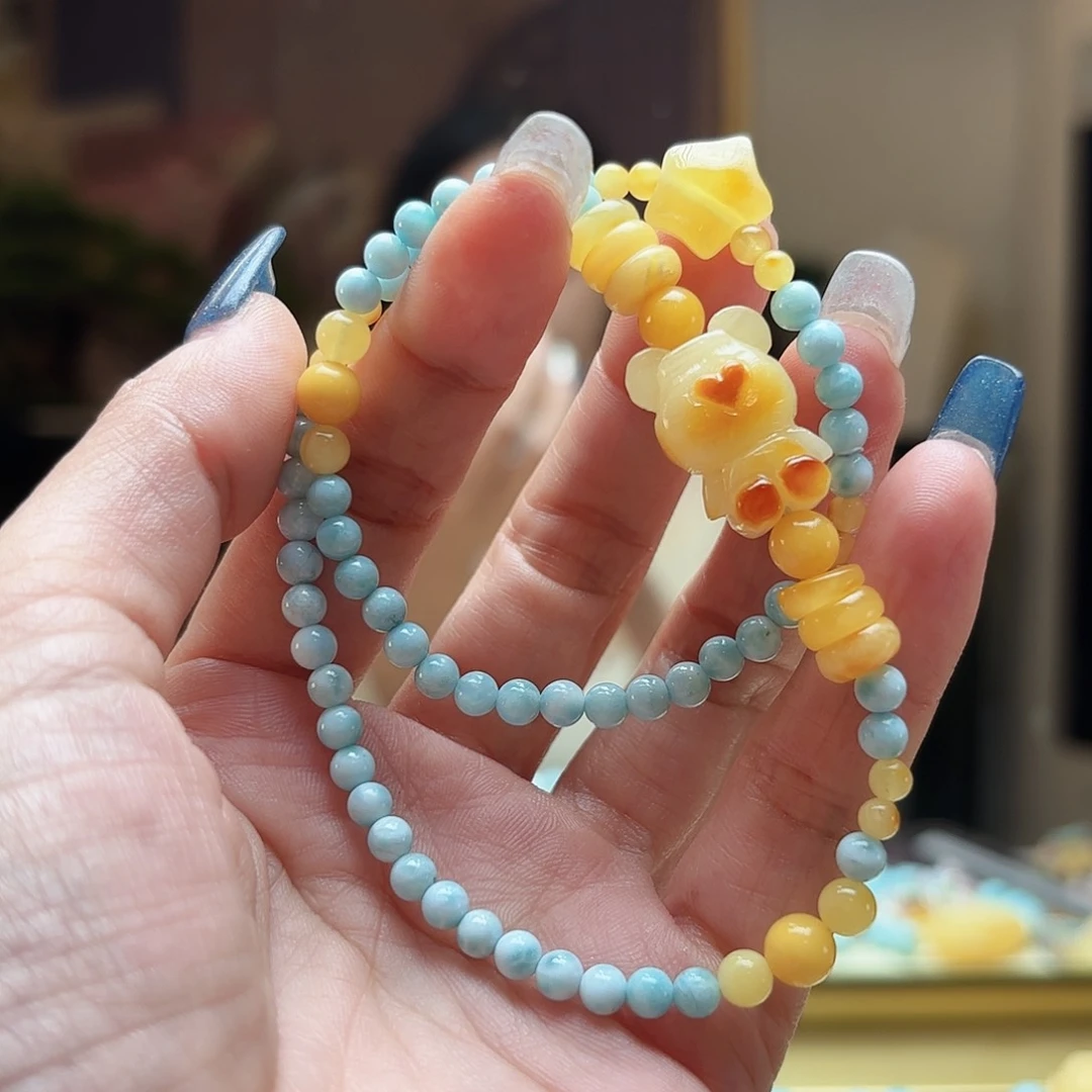 未镶嵌颈饰琥珀琥珀