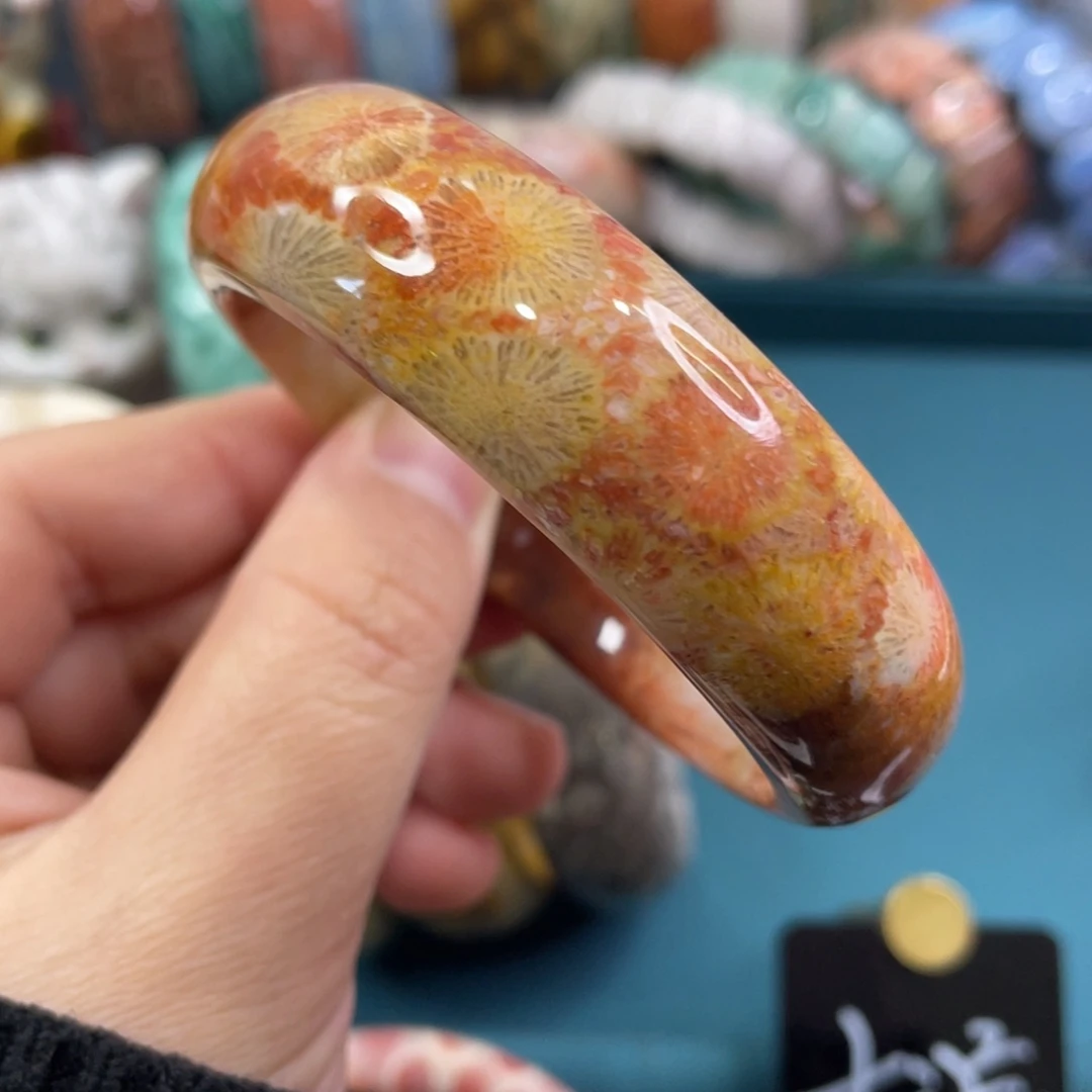 未镶嵌手镯硅化玉