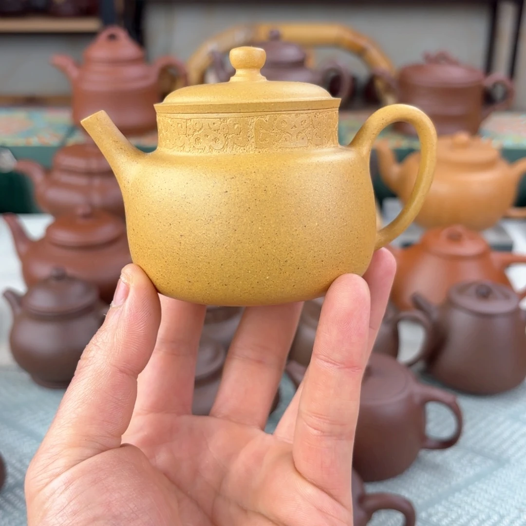 紫砂茶壶微瑕 三点一线不正 言心 段泥 175cc