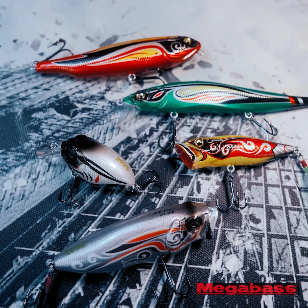 megabass25款日本限量版路亚饵三国脸谱水面波扒铅笔米诺胖子鱼饵