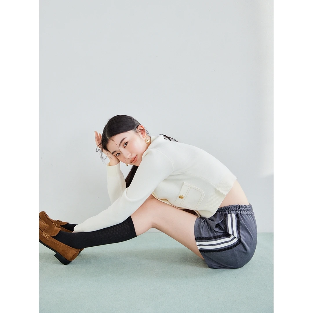 【胖虎家】夏季新款 L 时尚休闲拼接百搭撞色宽松设计感休闲短裤