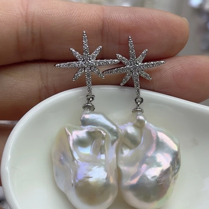 淡水珍珠耳饰未镶嵌