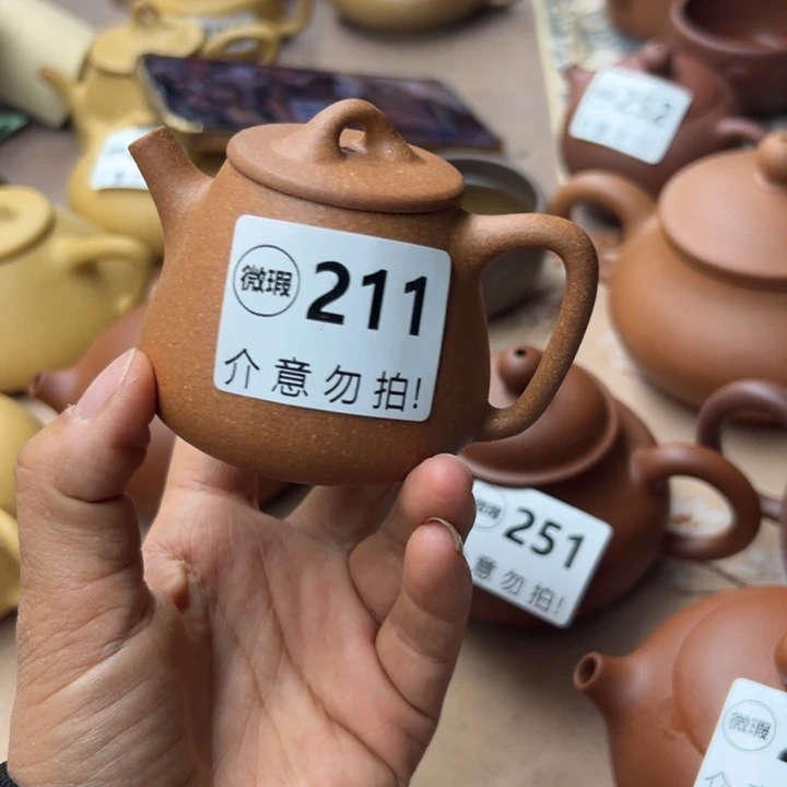 紫砂茶壶降坡泥半手110